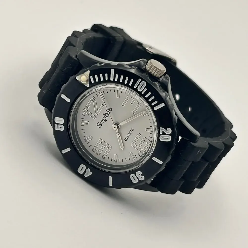 Sophie White Dial Women’s Quartz Watch, Black 35mm Working